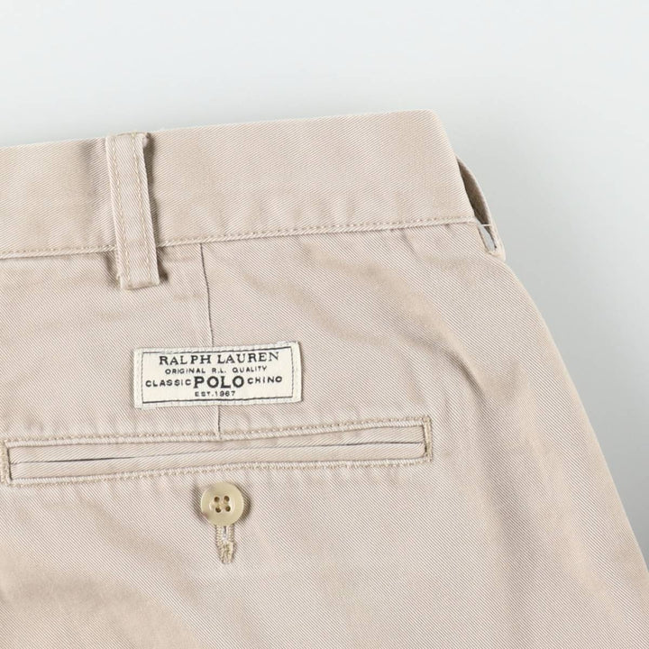 Ralph Lauren POLO by Ralph Lauren ANDREW PANT Two-pleat chino pants for men, equivalent to w36 cotton Beige type Vintage Second Hand