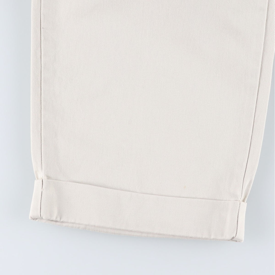 Ralph Lauren Polo Ralph Lauren Two-pleat Chino Pants for Men, W33 equivalent cotton pale white type Vintage Second Hand