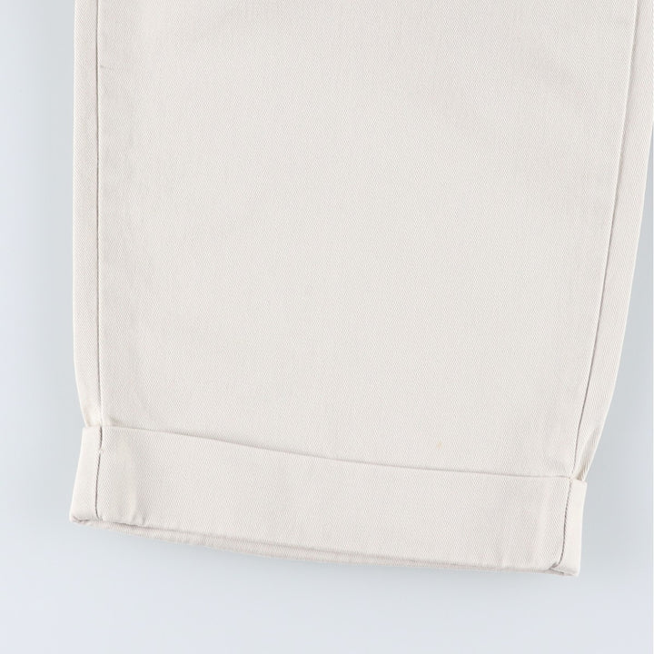 Ralph Lauren Polo Ralph Lauren Two-pleat Chino Pants for Men, W33 equivalent cotton pale white type Vintage Second Hand