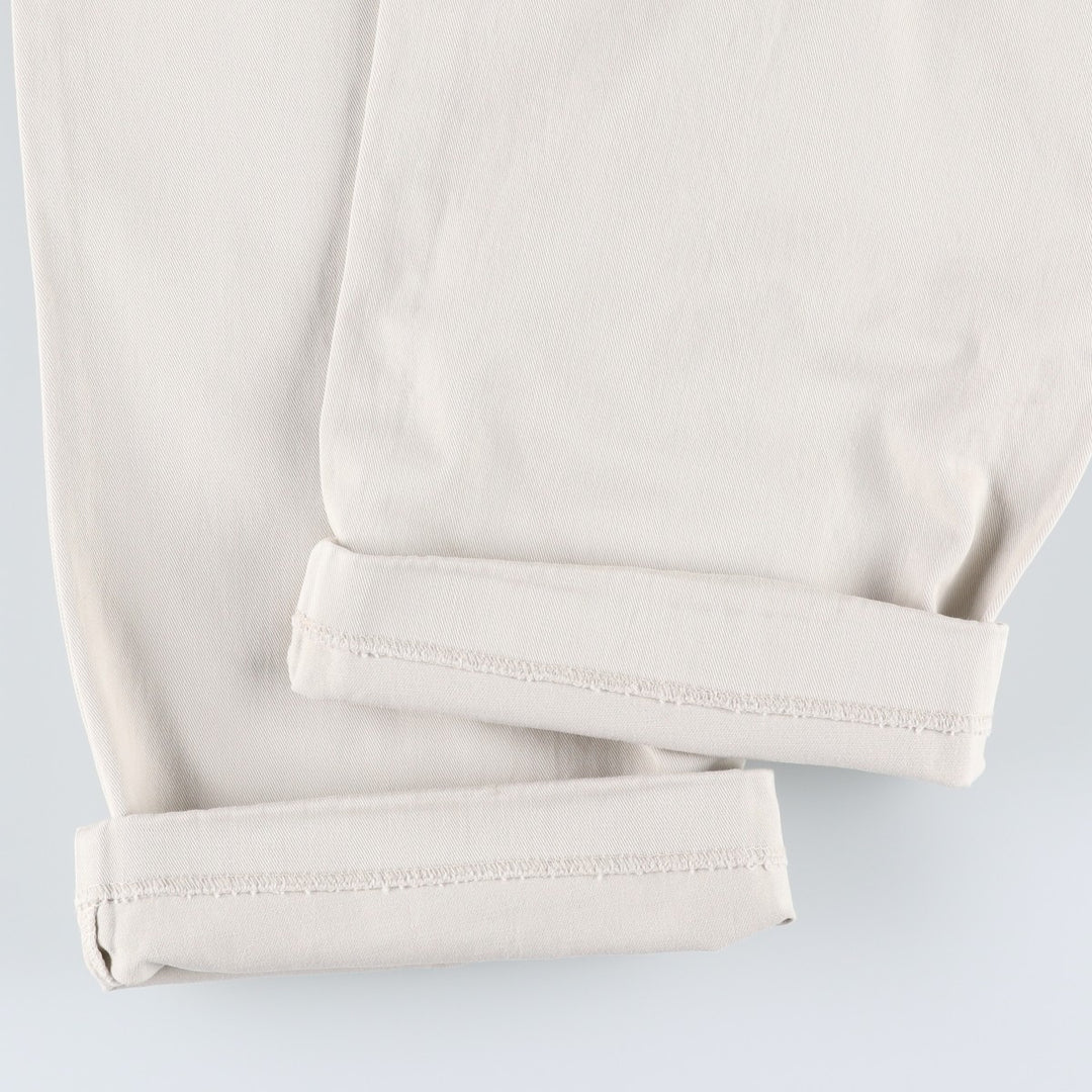 Ralph Lauren Polo Ralph Lauren Two-pleat Chino Pants for Men, W33 equivalent cotton pale white type Vintage Second Hand