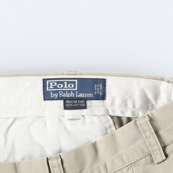Ralph Lauren POLO by Ralph Lauren PRESTON PANT Chino pants for men, equivalent to w34 cotton Beige type Vintage Second Hand