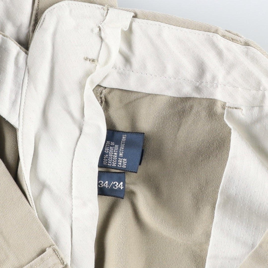 Ralph Lauren POLO by Ralph Lauren PRESTON PANT Chino pants for men, equivalent to w34 cotton Beige type Vintage Second Hand