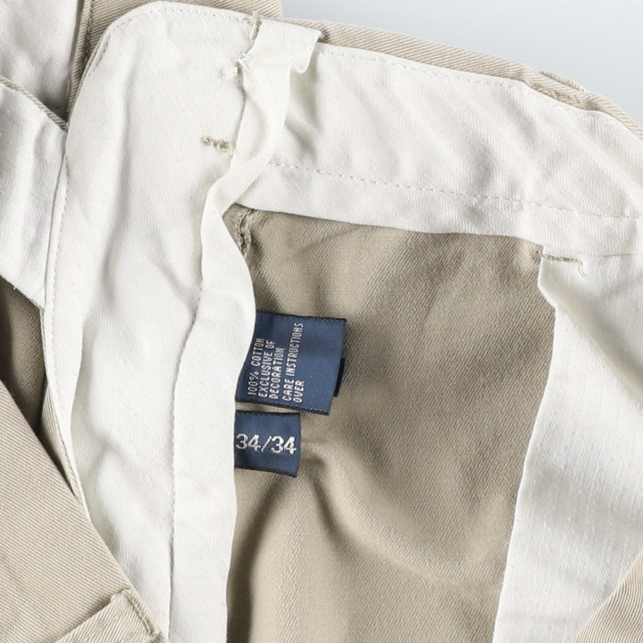 Ralph Lauren POLO by Ralph Lauren PRESTON PANT Chino pants for men, equivalent to w34 cotton Beige type Vintage Second Hand