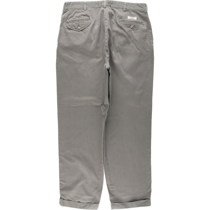 Ralph Lauren POLO by Ralph Lauren HAMMOND PANT, two-pleat chino pants, men's w36 equivalent cotton Khaki type sage green Vintage Second Hand