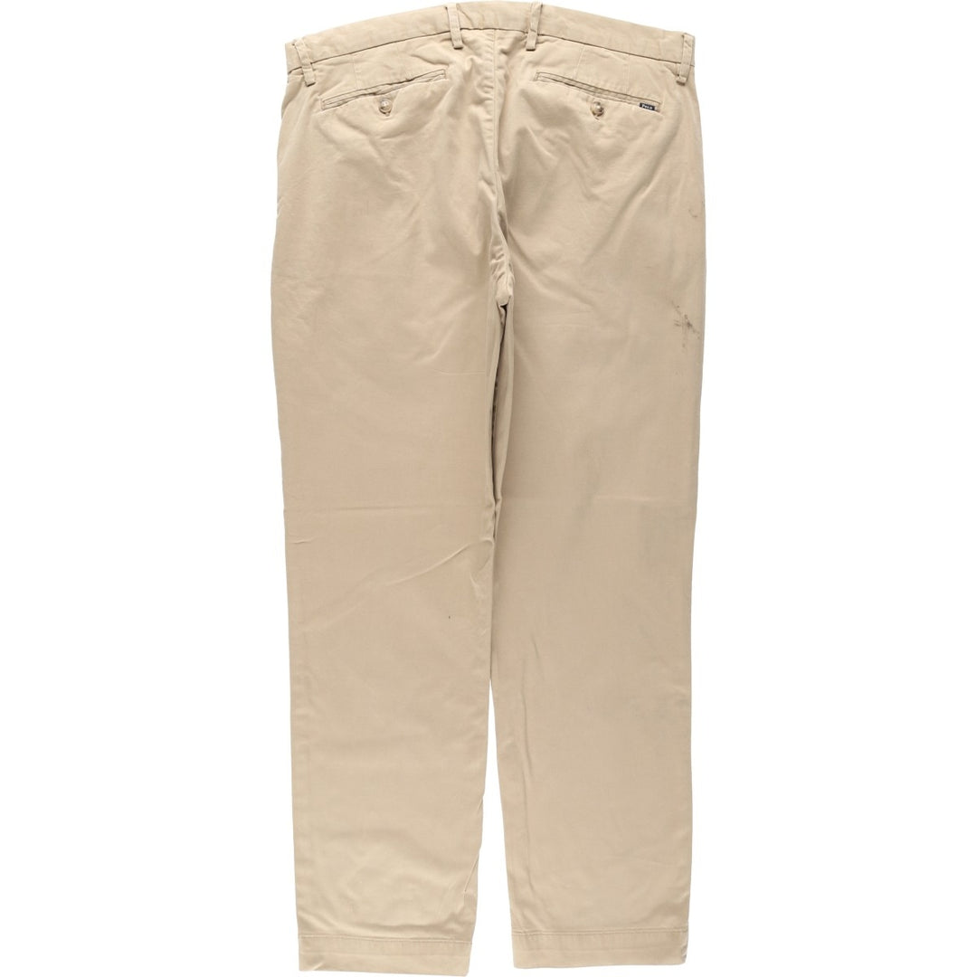 Ralph Lauren POLO RALPH LAUREN STRAIGHT FIT Chino Pants, Men's W37 (approx.) cotton Beige type Vintage Second Hand