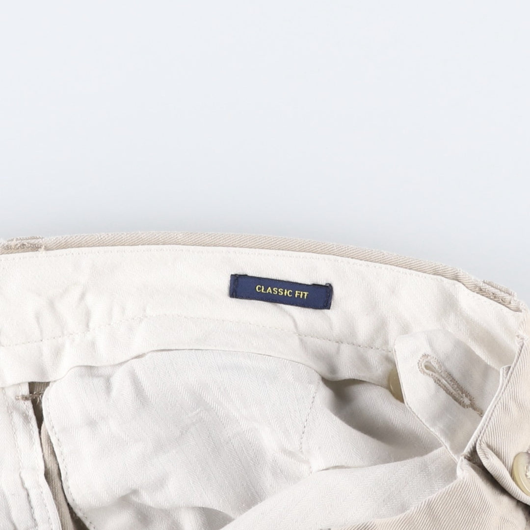 Ralph Lauren POLO RALPH LAUREN CLASSIC FIT Chino Pants, Made in Sri Lanka, Men's Size W34 (approx.) cotton Beige type Vintage Second Hand