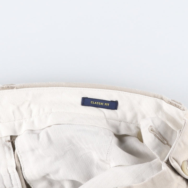 Ralph Lauren POLO RALPH LAUREN CLASSIC FIT Chino Pants, Made in Sri Lanka, Men's Size W34 (approx.) cotton Beige type Vintage Second Hand