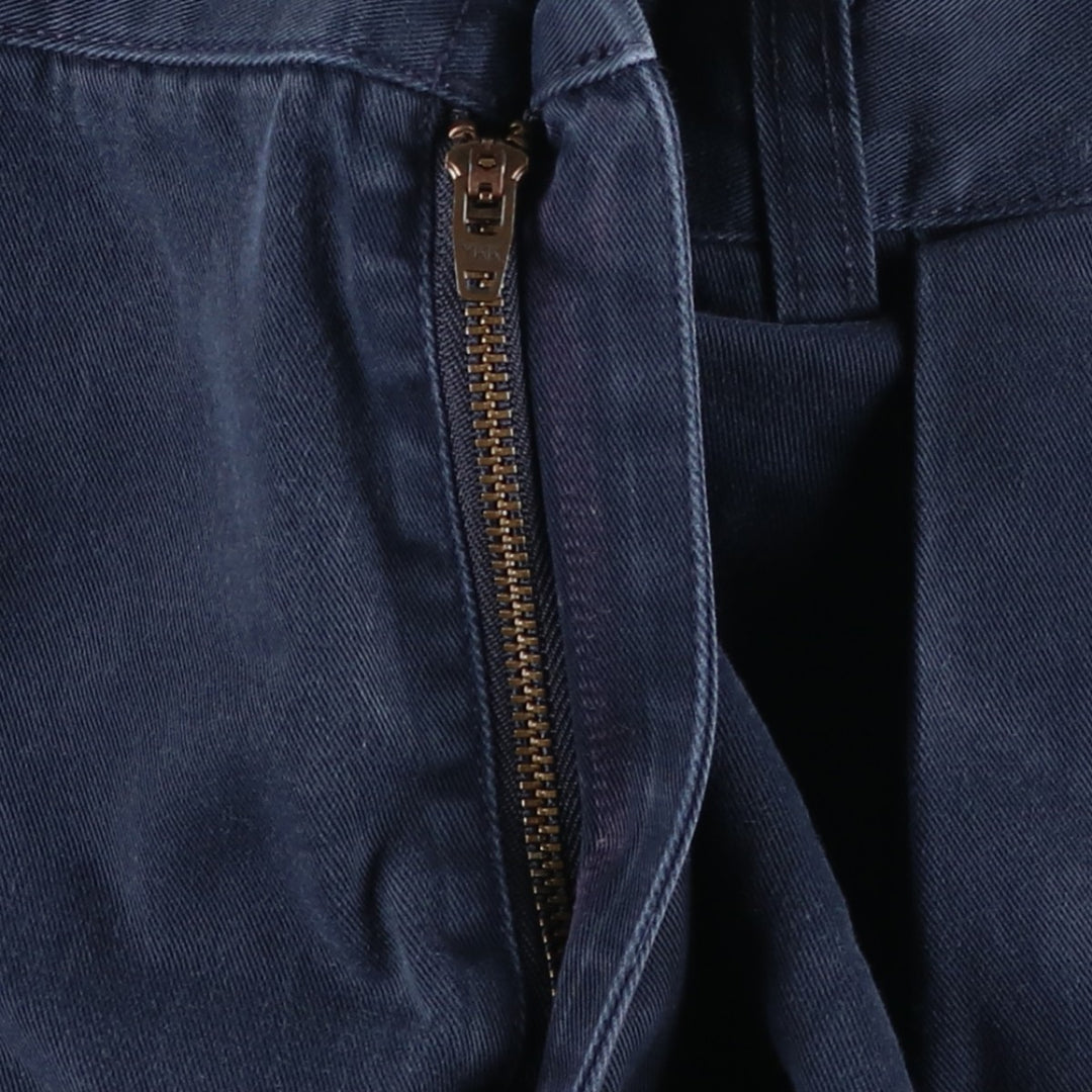 Ralph Lauren Polo Ralph Lauren Andrew Pant Two-pleat Chino Pants Men's Size W34 cotton navy blue type Vintage Second Hand