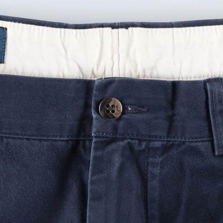 Ralph Lauren Polo Ralph Lauren Andrew Pant Two-pleat Chino Pants Men's Size W34 cotton navy blue type Vintage Second Hand