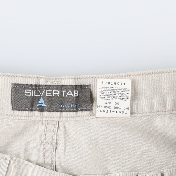 2000'S Levi's Silver Tab Chino Pants, Men's Size W33 (approx.) cotton pale white type Vintage Second Hand