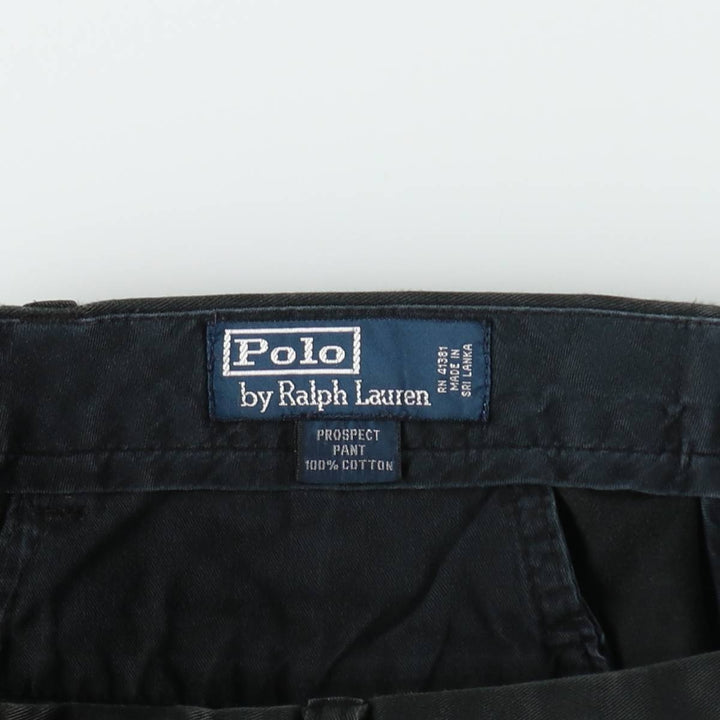 Ralph Lauren POLO by Ralph Lauren PROSPECT PANT Chino pants for men, equivalent to W32 cotton black type Vintage Second Hand
