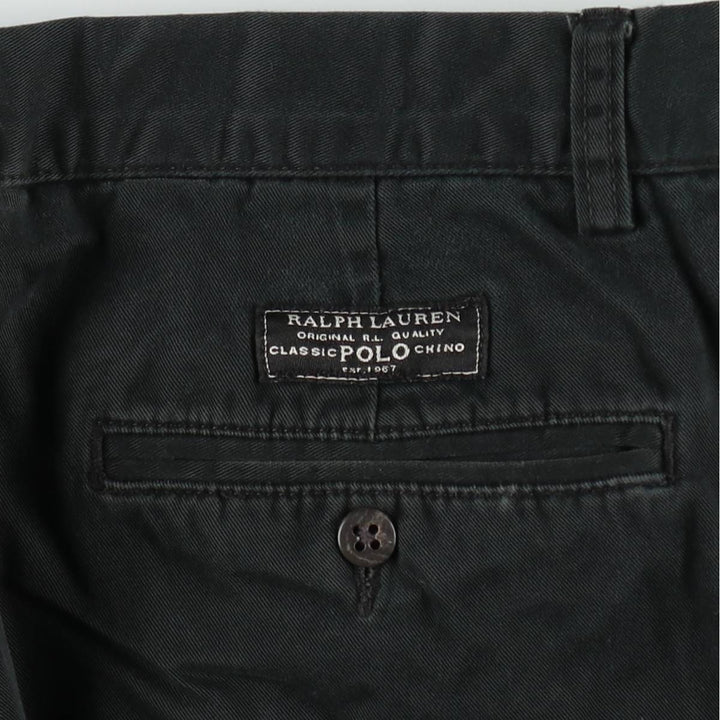 Ralph Lauren POLO by Ralph Lauren PROSPECT PANT Chino pants for men, equivalent to W32 cotton black type Vintage Second Hand