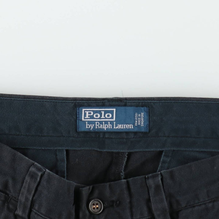 Ralph Lauren POLO by Ralph Lauren Chino Pants Men's W32 equivalent cotton black type Vintage Second Hand