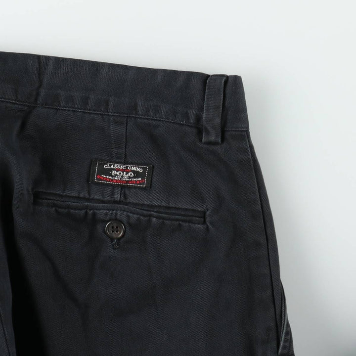 Ralph Lauren POLO by Ralph Lauren Chino Pants Men's W32 equivalent cotton black type Vintage Second Hand