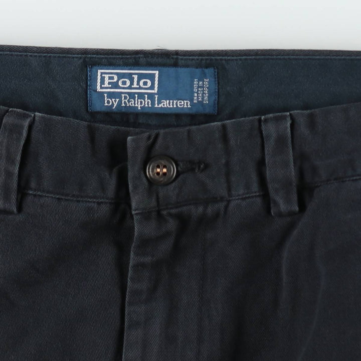 Ralph Lauren POLO by Ralph Lauren Chino Pants Men's W32 equivalent cotton black type Vintage Second Hand