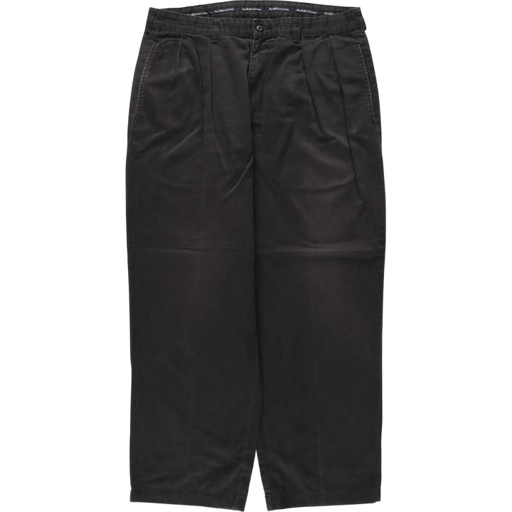 Ralph Lauren Polo Ralph Lauren Andrew Pant Two-pleat Chino Pants Men's W35 cotton black type Vintage Second Hand