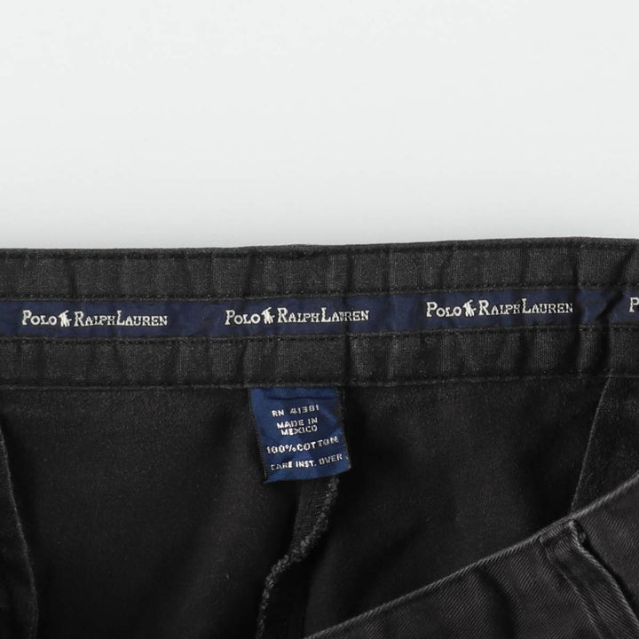 Ralph Lauren Polo Ralph Lauren Andrew Pant Two-pleat Chino Pants Men's W35 cotton black type Vintage Second Hand