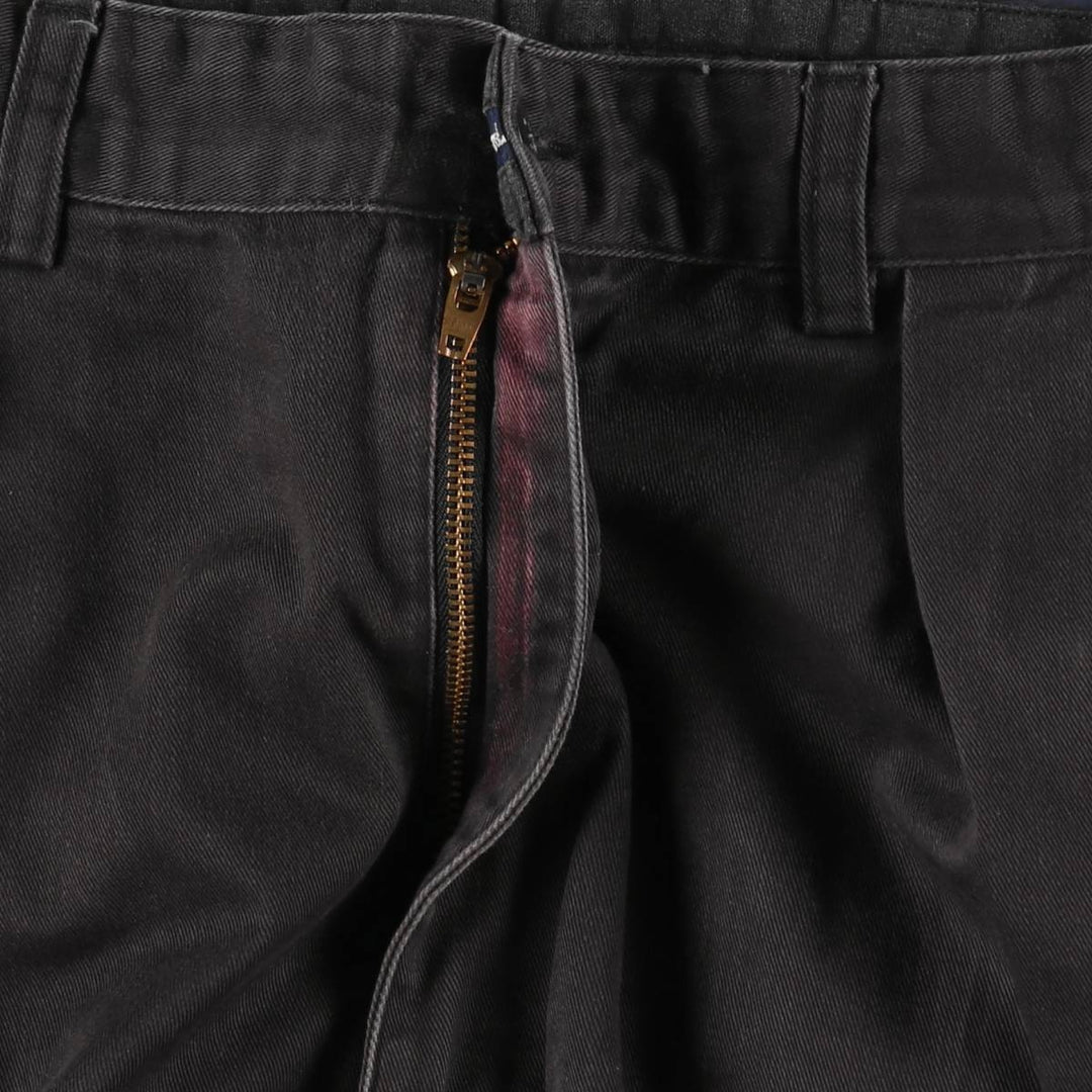 Ralph Lauren Polo Ralph Lauren Andrew Pant Two-pleat Chino Pants Men's W35 cotton black type Vintage Second Hand