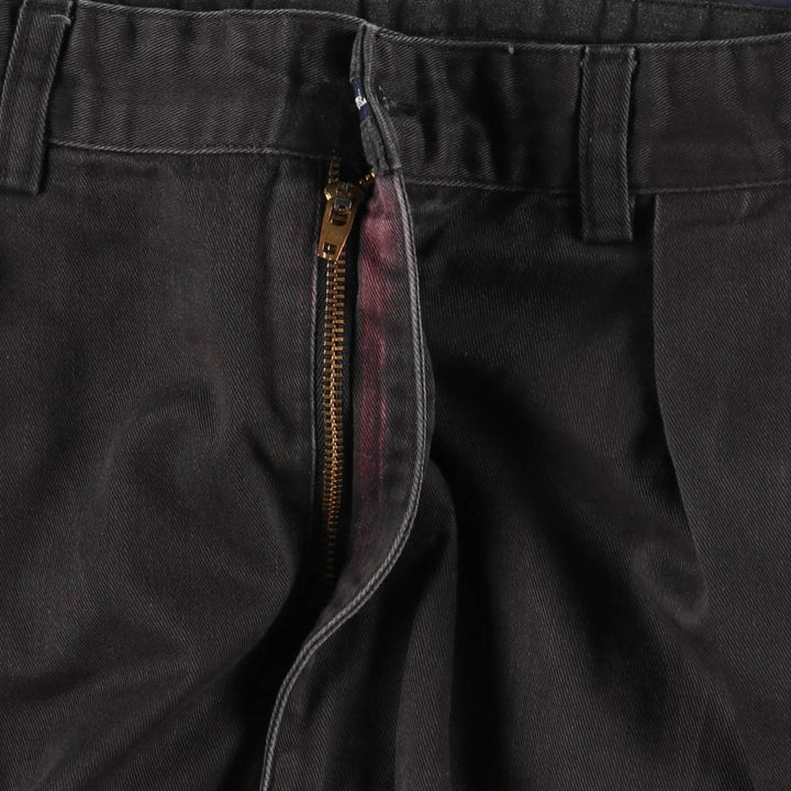 Ralph Lauren Polo Ralph Lauren Andrew Pant Two-pleat Chino Pants Men's W35 cotton black type Vintage Second Hand