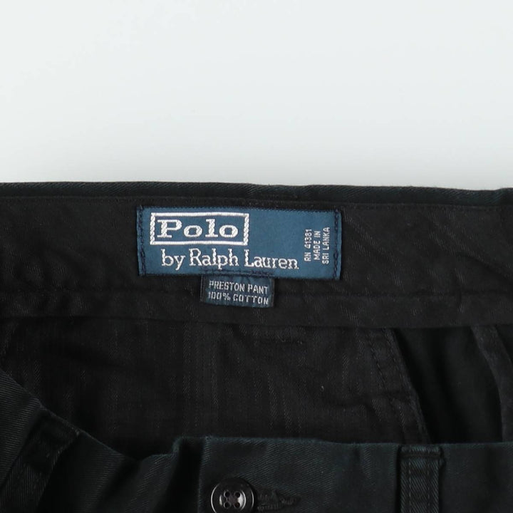 Ralph Lauren POLO by Ralph Lauren PRESTON PANT Chino pants for men, equivalent to w34 cotton black type Vintage Second Hand