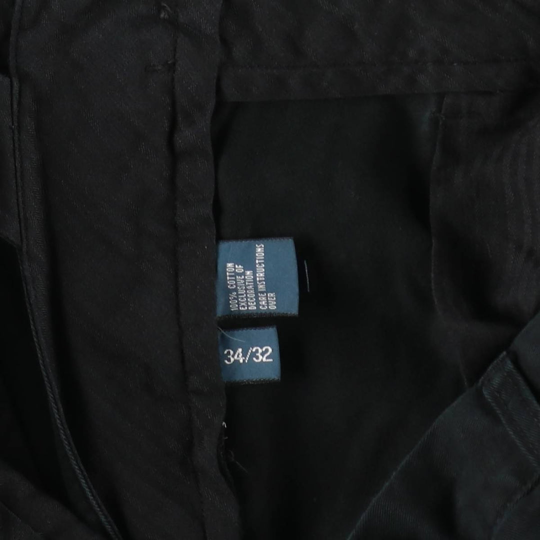 Ralph Lauren POLO by Ralph Lauren PRESTON PANT Chino pants for men, equivalent to w34 cotton black type Vintage Second Hand