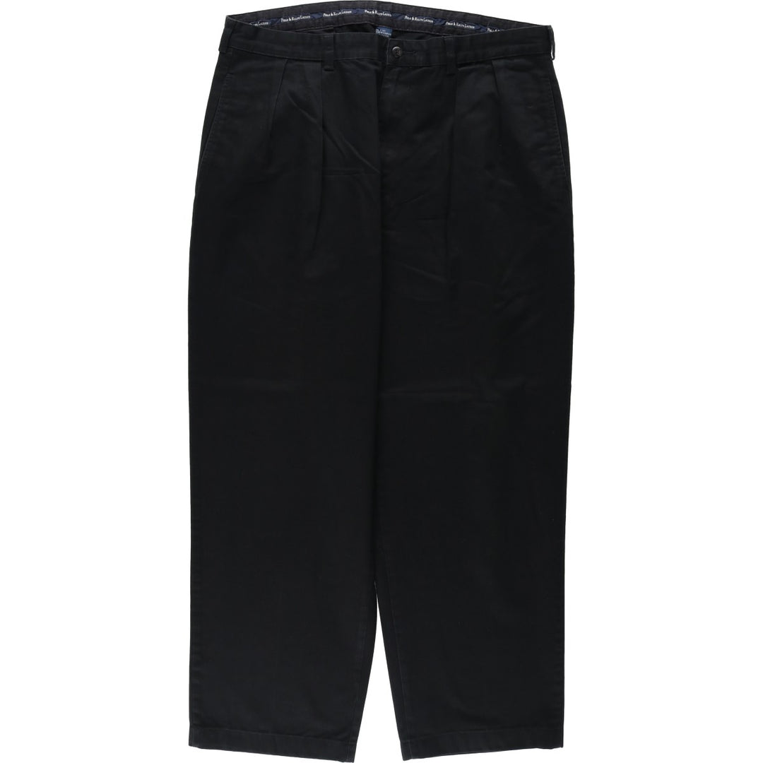 Ralph Lauren Polo Ralph Lauren Andrew Pant Two-pleat Chino Pants Men's W37 cotton black type Vintage Second Hand