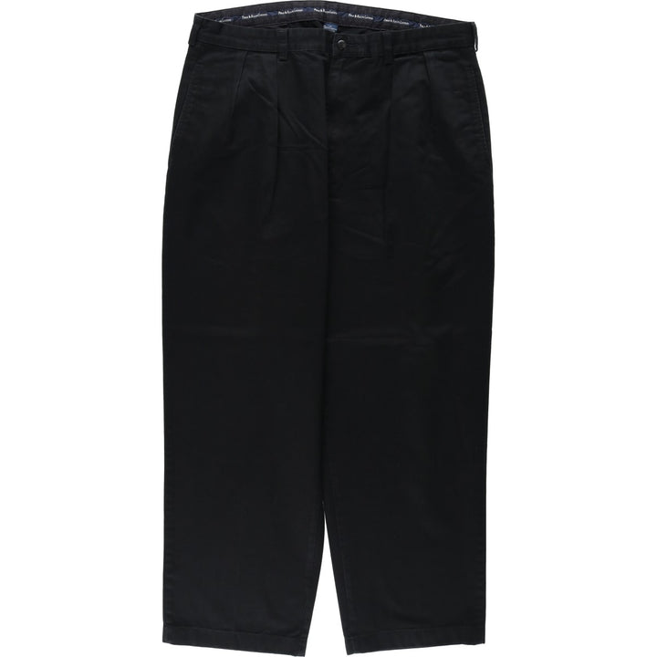 Ralph Lauren Polo Ralph Lauren Andrew Pant Two-pleat Chino Pants Men's W37 cotton black type Vintage Second Hand