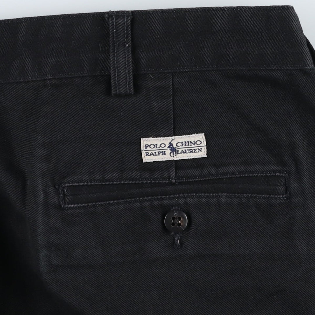 Ralph Lauren Polo Ralph Lauren Andrew Pant Two-pleat Chino Pants Men's W37 cotton black type Vintage Second Hand