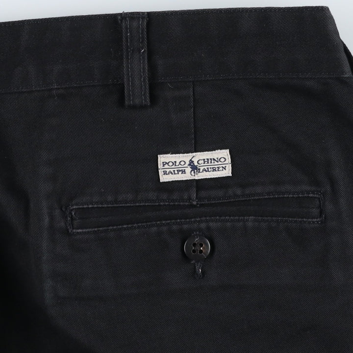 Ralph Lauren Polo Ralph Lauren Andrew Pant Two-pleat Chino Pants Men's W37 cotton black type Vintage Second Hand
