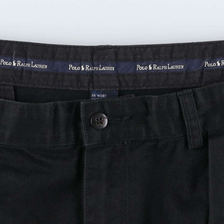 Ralph Lauren Polo Ralph Lauren Andrew Pant Two-pleat Chino Pants Men's W37 cotton black type Vintage Second Hand