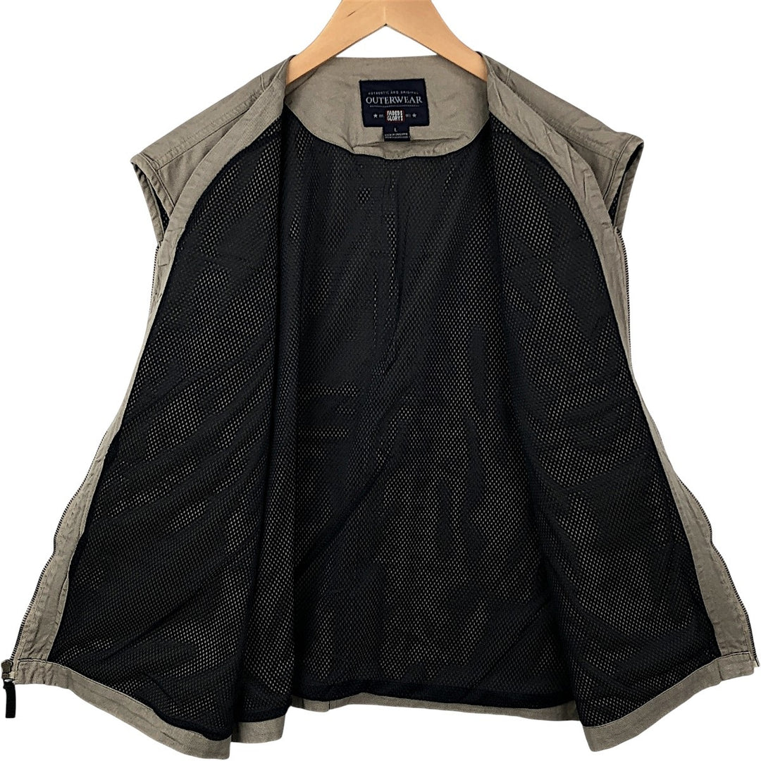 Faded Glory Safari Vest, Men's Size L (equivalent) cotton Beige type Vintage Second Hand
