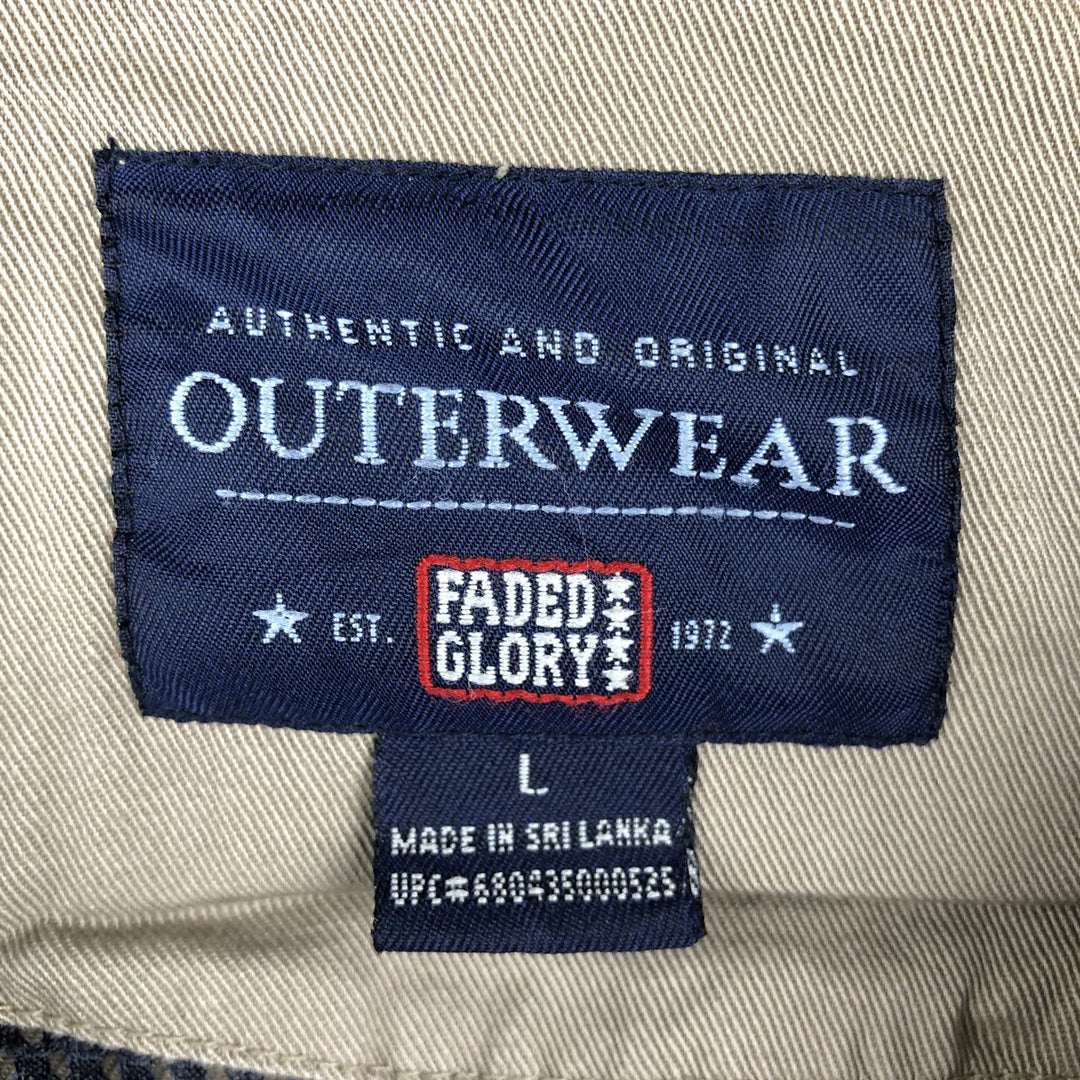 Faded Glory Safari Vest, Men's Size L (equivalent) cotton Beige type Vintage Second Hand