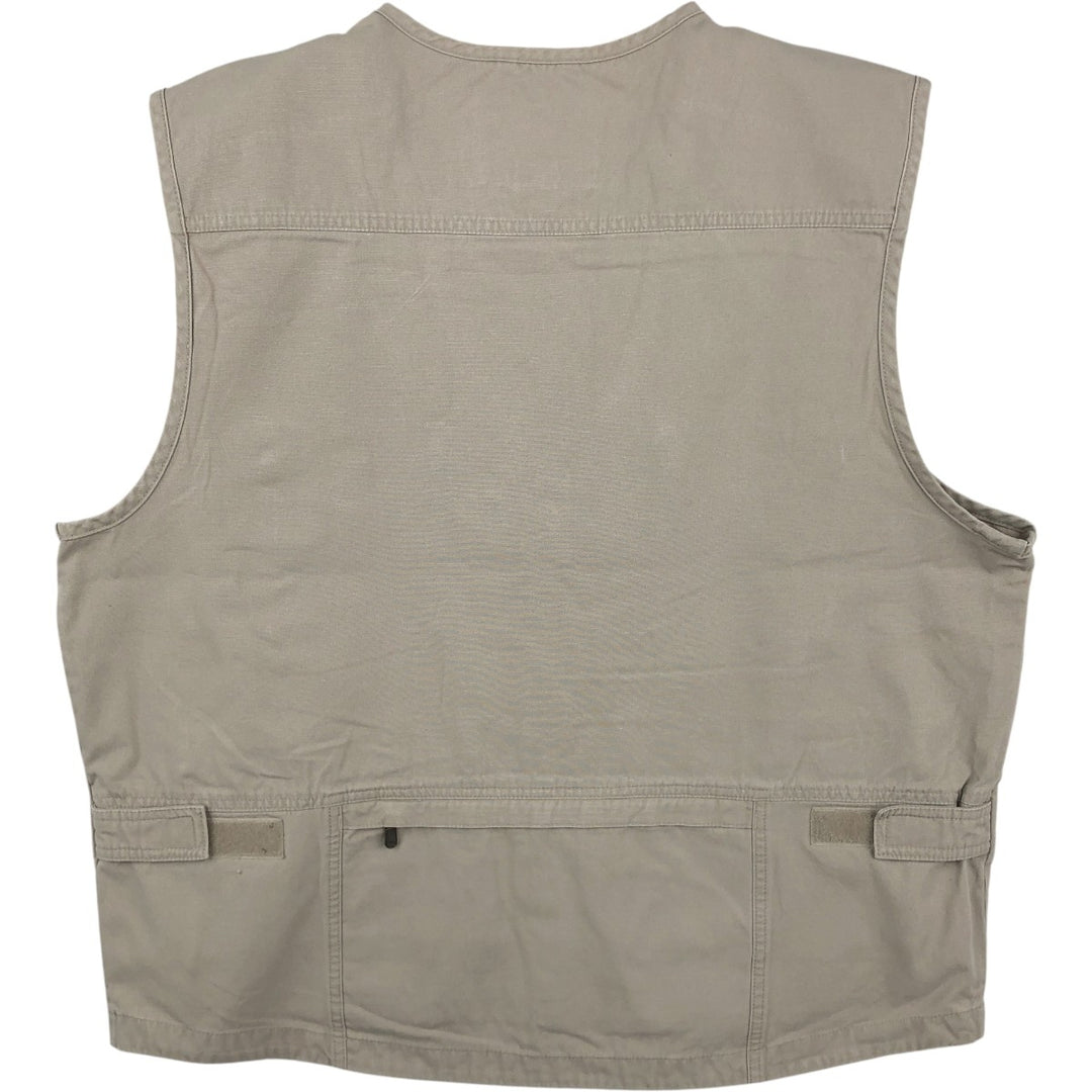 Eddie Bauer Safari Vest, Men's Size L (approx.) cotton Beige type Vintage Second Hand