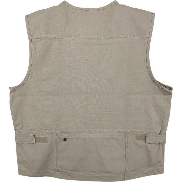 Eddie Bauer Safari Vest, Men's Size L (approx.) cotton Beige type Vintage Second Hand