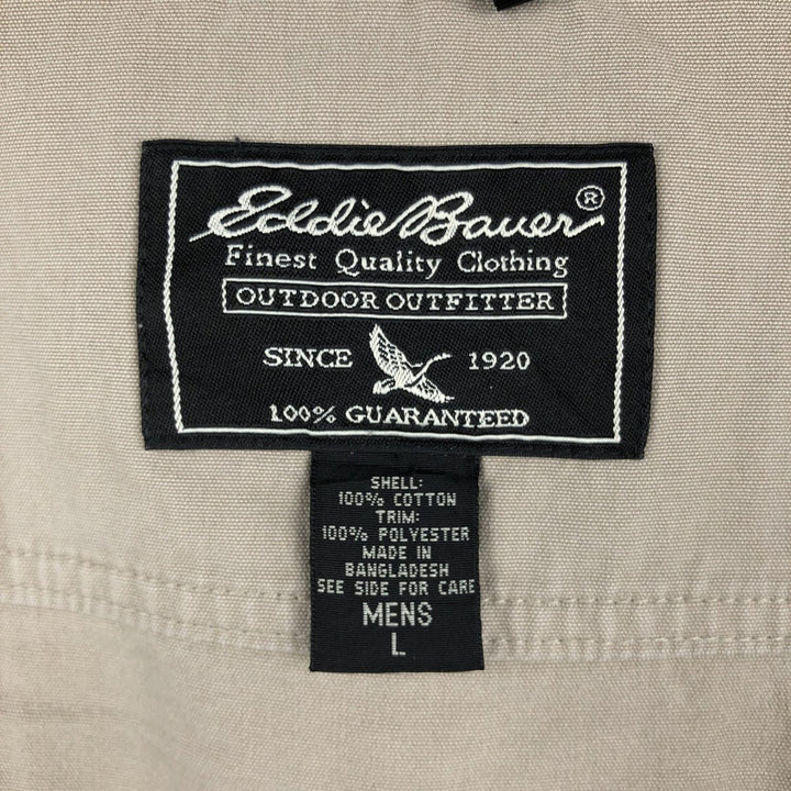 Eddie Bauer Safari Vest, Men's Size L (approx.) cotton Beige type Vintage Second Hand