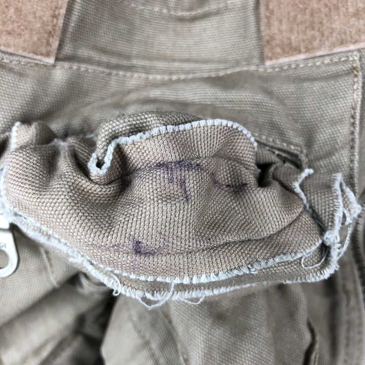 90s-00'S St. John's Bay padded safari vest, men's size L (approx.) cotton beige type brown Vintage Second Hand