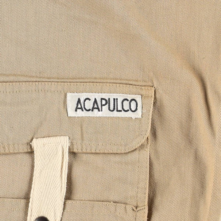 Merona Safari Vest, Men's Size L (Equivalent), Vintage polyester Beige type Vintage Second Hand