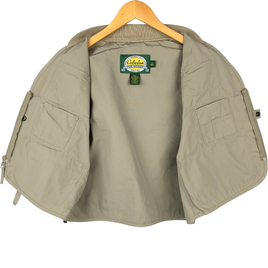 90s-00'S Cabelas Vest, Women's Size S (approx.), Vintage cotton Khaki type Vintage Second Hand