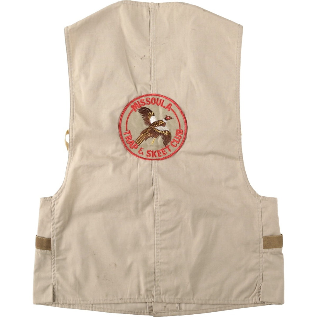 70s-80'S GAME WINNER Shooting Vest, Men's Size M (Equivalent), Vintage unclear Beige type Vintage Second Hand