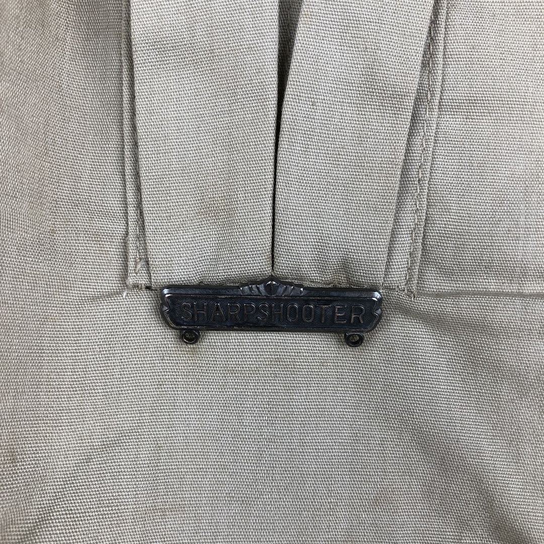 1950s-era Gun Club Sportswear custom patch shooting vest, men's size M (approx.) unclear Beige type Vintage Second Hand