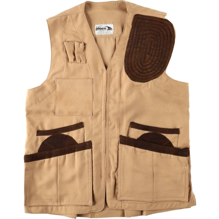 Plessinger Place Shooting Vest, Men's Size M (approx.), Vintage unclear Beige type Vintage Second Hand
