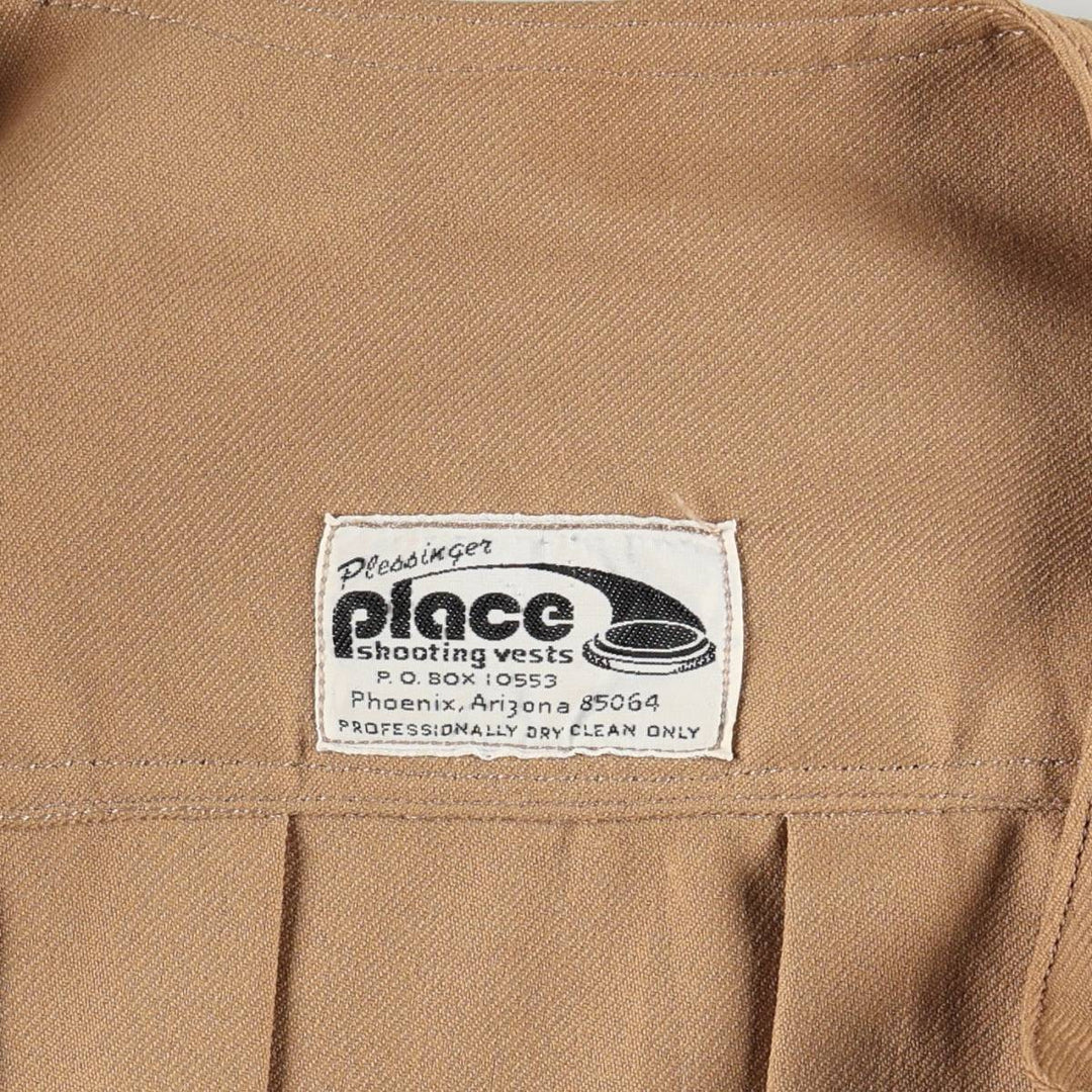 Plessinger Place Shooting Vest, Men's Size M (approx.), Vintage unclear Beige type Vintage Second Hand