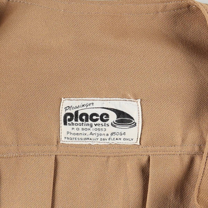 Plessinger Place Shooting Vest, Men's Size M (approx.), Vintage unclear Beige type Vintage Second Hand