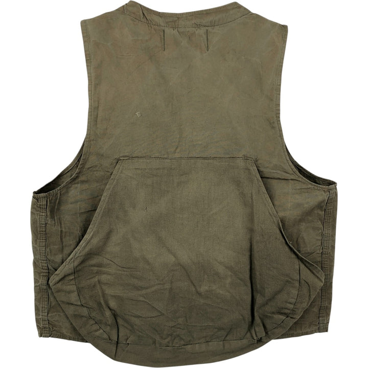 1960'S Black Sheep Hunting Vest, Men's Size S (approx.), Vintage cotton Khaki type Vintage Second Hand
