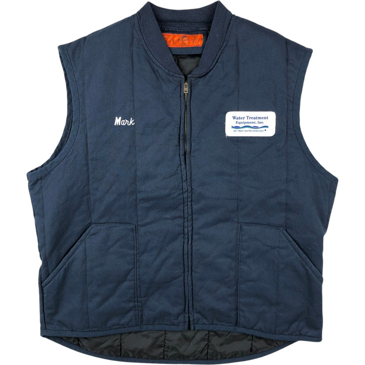 Red Kap padded work vest, men's size XL. polyester navy blue type Vintage Second Hand