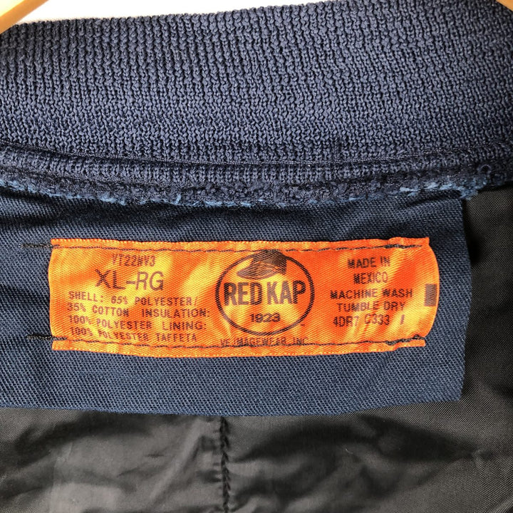 Red Kap padded work vest, men's size XL. polyester navy blue type Vintage Second Hand