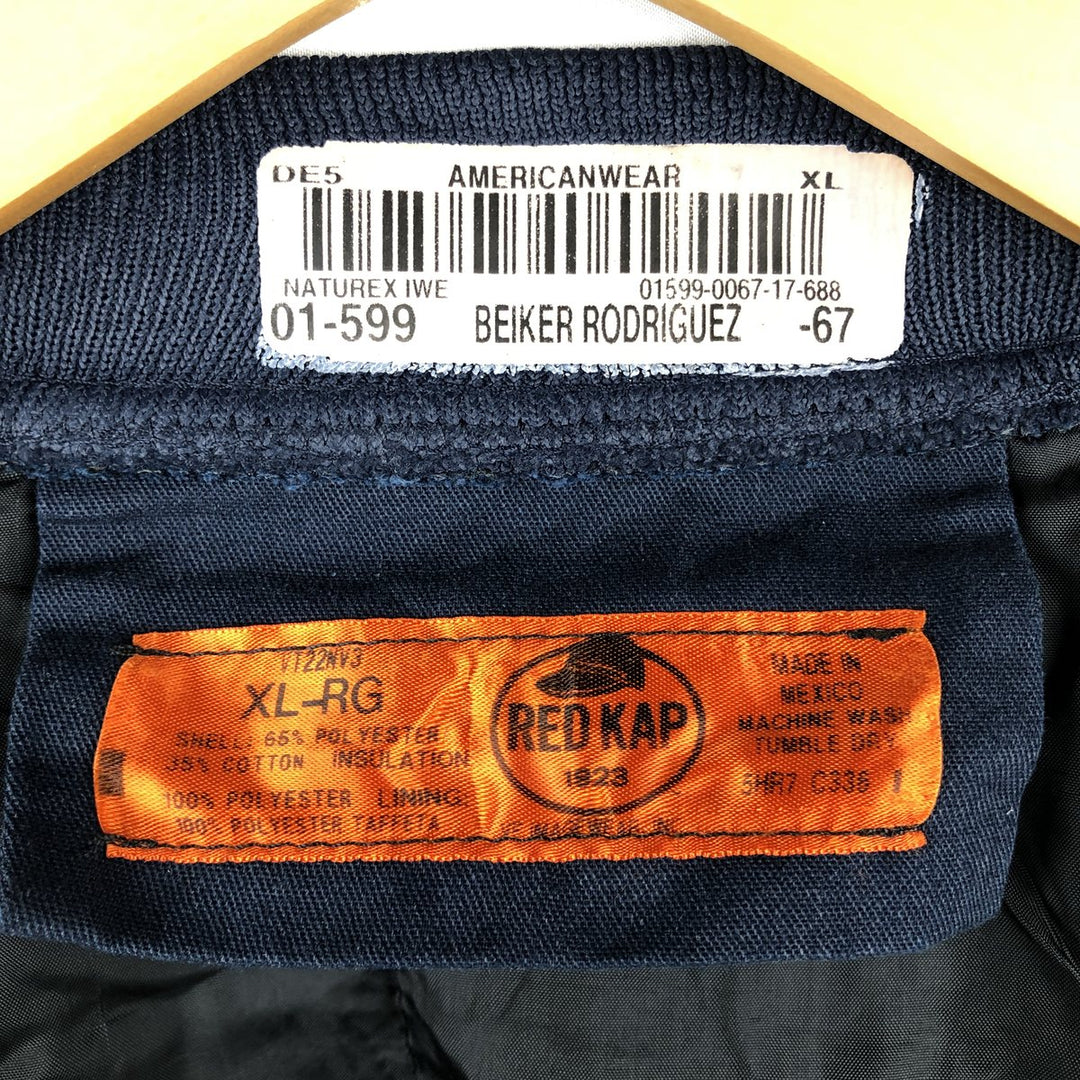 Red Kap padded work vest, men's size XL. polyester navy blue type Vintage Second Hand