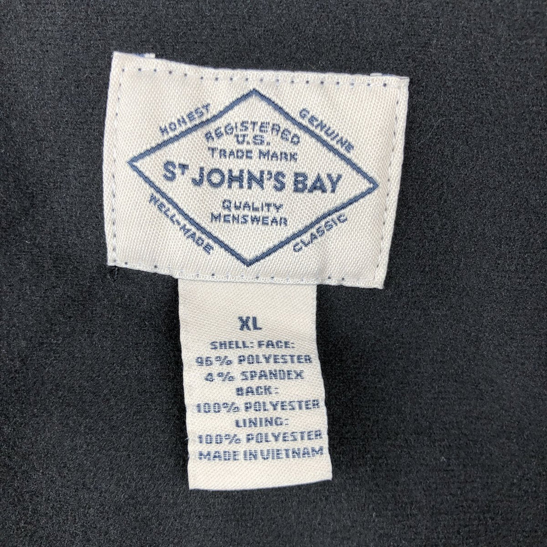 St. John's Bay Softshell Vest, Men's Size XL polyester black type Vintage Second Hand