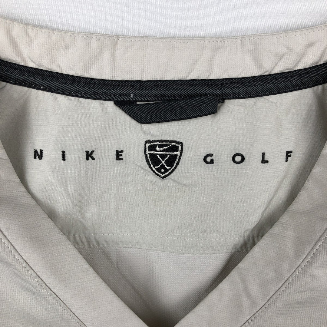Nike Golf V-neck warm-up vest, men's size XL polyester ivory Vintage Second Hand