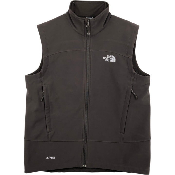 2000'S The North Face APEX Softshell Vest, Men's Size M (approx.) polyester Charcoal Vintage Second Hand